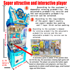 Klip bebek makinesi Internet ünlü ürünleri şeffaf uzay kapmak bebek makinesi büyük tarama kodu sikke klip bebek makinesi - Product Image 4