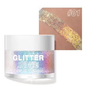 Private Label Star Shining Shimmer Glitter Hot Selling Eye Make Up 4 colors Face Hair and Lip Color Changing Glitter Gel