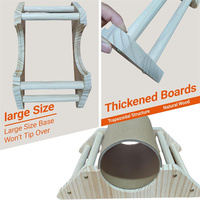 Tunnel en bois pour poussins, jouet perchoir, abri tubulaire pour poussins, accessoire de poulailler pour jeunes poussins