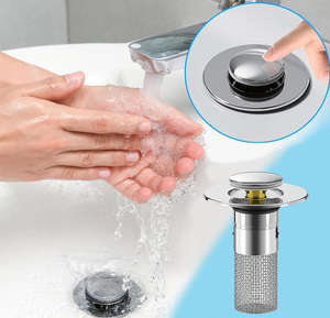 Acier inoxydable Argent Pop Up Égouttoir Salle De Bains <span class=keywords><strong>Évier</strong></span> Bouchon Attrape Cheveux Lavabo Lavabo Bouchon Vidange - Product Image 6