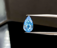 Messi Gems Diamant de laboratoire CVD bleu vif fantaisie, taille poire, 2,86 carats, VS1, certifié IGI