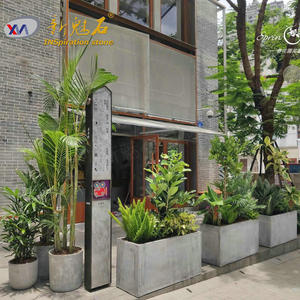 New Stone Building Materials Grc Flower <b>Pots</b> Light Gray <b>Square</b> For Municipal Projects Planting Trees And Flowers - Product Image 4