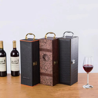Coffret cadeau pour une bouteille de vin avec accessoires, étui de transport portable avec outils et poignée pour les fêtes et la maison