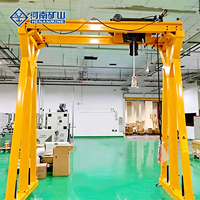 Installation facile Grue à portique de mine pratique à rotation de 360 degrés avec palan électrique à câble