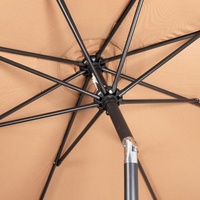 Parasol de marché d'extérieur pliable manuel à 8 baleines en fer, imperméable et résistant aux UV, pour jardin, terrasse et café