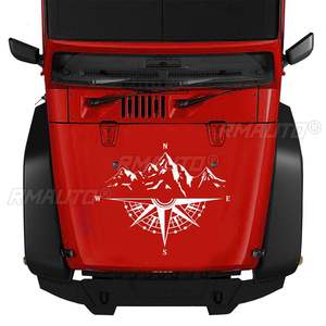 <b>Car</b> Sticker Decorative Compass with Mountain Offroad Self-Adhesive Vinyl <b>Car</b> Hood Sticker Cover <b>Car</b> <b>Decal</b> Accessories 50X41CM - Product Image 4
