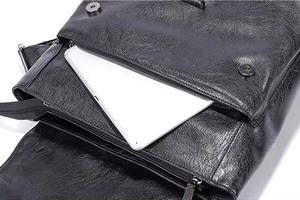 Sac à dos pour ordinateur portable scolaire en cuir PU élégant de haute qualité avec fermeture à glissière et doublure en polyester Style national - Product Image 6