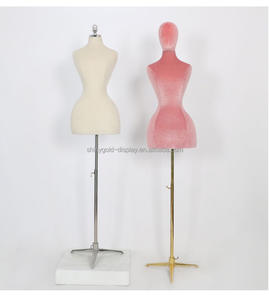 دمية أنثوية مخملية منحنية فستان زفاف نمط نصف جسم لرفع الكتفين ضخم للبيع بالجملة - Product Image 3