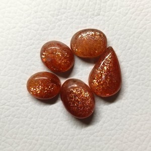 Lot de cabochons en pierre de soleil naturelle 32 carats, pierres précieuses faites à la main pour la fabrication de bijoux, fournisseur en gros, fabricant Inde - Product Image 3