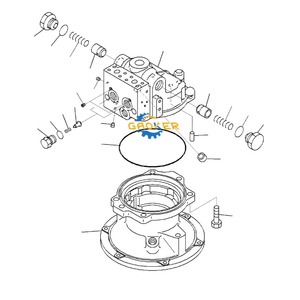 ชิ้นส่วนรถขุดมือสอง12V มอเตอร์แกว่งลดเกียร์กล่องเกียร์ไฮดรอลิกสวิงมอเตอร์สำหรับ Komatsu Perkins Doosan Deutz kobota - Product Image 6