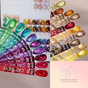 Vernis Gel Professionnel Effet Œil de Chat Soyeux Sans TPO – Couleurs Tendances Automne – Gelée Scintillante Magnétique UV pour Ongles - Product Image 3