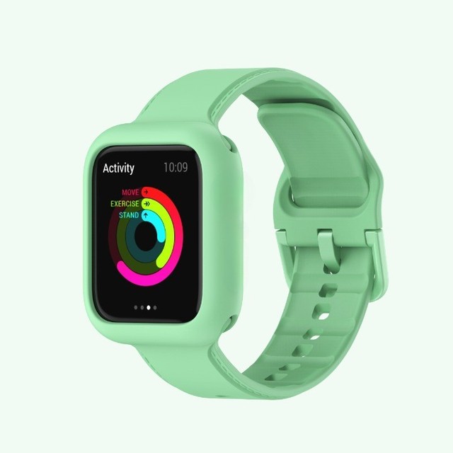 Soft Silicone Strap with Case Smart Watch Band for Apple IWatch Sports Watch Accessories Straps for Apple Watch