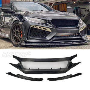 Grilles de pare-chocs avant en fibre de carbone forgée pour Honda Civic 10ème génération N1 Sport, accessoires auto - Product Image 2