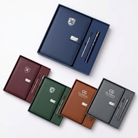 Carnet de notes exécutif en cuir de qualité supérieure A5, 120 pages, emballage coffret cadeau, logo personnalisé, couleur personnalisée, ensemble cadeau d'affaires