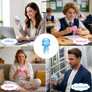 Jelly Squish Super Solid <b>Squishy</b> Toy Glitter Stress Relief Sensory Toy Blind Box for Kids Adults Anxiety Relief - Product Image 4