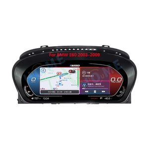 מכשיר המכונית להציג מסך לוח המחוונים דיגיטלי מסך לוח בקרה וירטואלי תמיכה לוח בקרה עבור bmw 5 סדרה <span class=keywords><strong>e60</strong></span> e61 2003-2009 - Product Image 1