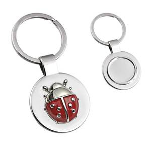 Llavero Portamonedas Red Ladybird de Aleación Metálica de Moda con Impresión UV y Logotipo Personalizado, Material de Aleación de Zinc - Product Image 1