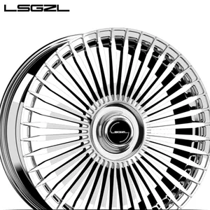 LSGZL mozzo ruota forgiato personalizzato 5x130 ruote per autovetture 5x120 cerchi per auto cerchi in lega 18 20 22 24 26 pollici per cerchio forgiato AMG bmw