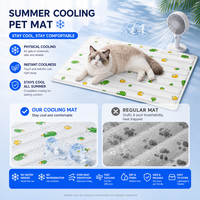 Tapis rafraîchissant instantané 9C de luxe moderne pour chien, 3 couches de gel polymère PVC, imperméable et résistant aux rayures, pour l'été, pour chiens et chats