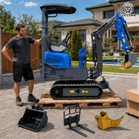 Support OEM/ODM : Mini-excavatrice FULCORE à chenilles en caoutchouc, performances hydrauliques puissantes pour l'installation utilitaire
