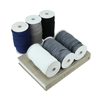 Bande élastique pliable unie de 5/8'' pour emballage cadeau, bandeaux DIY, élastique pour cheveux et vêtements