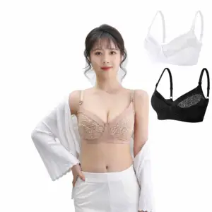 Women's lace big size Soft Smoothing Wireless plus Bra Available only bra