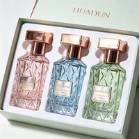 Flacon de parfum vide en verre de 30 ml avec surface à motif quadrillé, étiquettes métalliques personnalisées et couvercle de luxe en or rose, faible MOQ