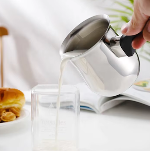 Cafetière arabe <span class=keywords><strong>vintage</strong></span>, cafetière martelée Cezve Ibrik avec poignée en métal, cafetière grecque turque en acier inoxydable - Product Image 5