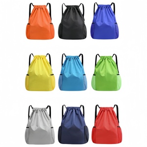 Sac à dos à cordon personnalisé, imperméable, avec poche zippée, sac à cordon pour la gym, sac de natation pour hommes et femmes - Product Image 4