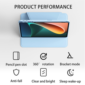 Housse de protection rotative à 360 degrés en TPU et acrylique à <span class=keywords><strong>prix</strong></span> compétitif pour tablette Xiaomi Pad 5 11 pouces avec emplacement pour stylet - Product Image 2