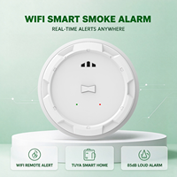 Alarm Asap Terhubung Aplikasi Wifi Tuya DC3V Baterai Lithium Dapat Diganti Detektor Asap Fotoelektrik UL217 untuk Pasar AS