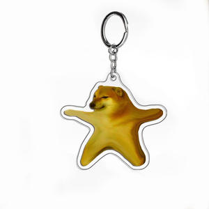 Cheems Akita Chai พวงกุญแจรูปสุนัขน่ารักๆหนังสือสีแดงเล่มเล็กๆเขย่ามีเสียงดังพวงกุญแจ D-made ห่วงโซ่ที่วาง - Product Image 2