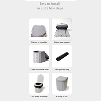 Bâtiment de jardin extérieur portatif de toilette de camping en plastique pliable pour les campeurs d'escalade