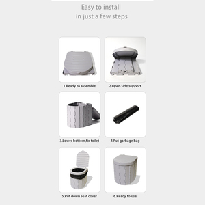 Inodoro de plástico plegable para acampar Edificio de jardín al aire libre portátil para campistas de escalada - Product Image 4