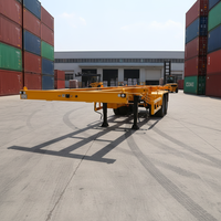 Nouvelle semi-remorque à châssis en acier JINFENG, à poutre droite, pour conteneurs de 20 et 40 pieds, remorques de camion robustes, taille personnalisable, Air