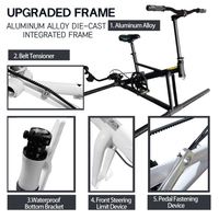 Vélo aquatique SUP à une place avec cadre en aluminium et tapis flottant avant, faible résistance, pour la plage, portable, de Chine, Lumark