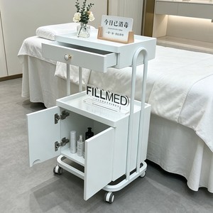 Chariot de Salon Minimaliste avec Cadre Métallique, Roues Universelles, Meuble de Rangement Facilement Déplaçable pour Salons de Beauté, Spas et Hôtels - Product Image 2