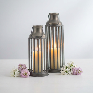 Faroles de Vela Redondos de Acero Inoxidable para Decoración del Hogar y Bodas - Product Image 1