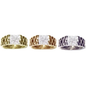 Bague en or blanc pour homme, bijoux rond, à la mode, prix d'usine, vêtements quotidiens, Son mari, cadeau idéal, 18 Carat - Product Image 4