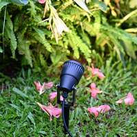 Projecteur de jardin interchangeable GU10/MR16 IP65 AC avec ampoule LED 5W incluse, en plastique technique résistant aux UV et certifié CE/ROHS