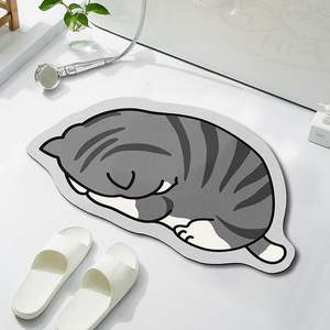 Tapis de bain Alien Cartoon en terre de diatomée absorbante et antidérapante pour le sol de la salle de bain - Product Image 2