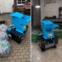 Broyeur de bouteilles en plastique portable, petit broyeur industriel de déchets plastiques pour PET PP PE ABS