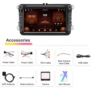 Podofo Autoradio Android 8 pouces Double Din Carplay Android Auto 2+64G GPS WIFI FM RDS EQ pour VW/SAGITAR/JATTA/JETTA - Product Image 6