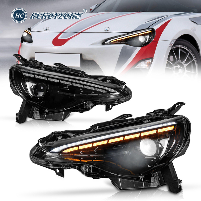 HCMOTIONZ LED Headlights for Toyota 86 2012-2021 Car Front Lamps for Subaru Brz DRL Start up Animation Assembly