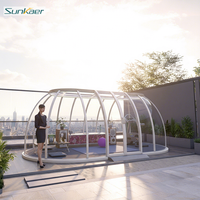 Personalizable estable y fuerte de aluminio cúpula de jardín bola tienda estilo Sunroom casa con PC burbuja tienda