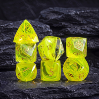 Dungeons & Dragons D20 D6 Jaune K9 Cristal Multifacettes 22mm Fait Main Polyédrique Personnalisé D10 Pierre Précieuse Verre Luxe