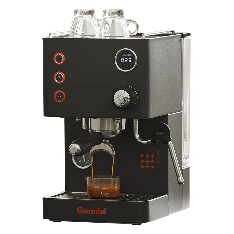 آلة صنع القهوة المستوردة من Gemilai CRM3007L للبيع ، آلة صنع القهوة المنزلية اليدوية من رغوة البخار الرجعية