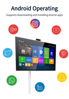 Téléviseur intelligent portable 32 pouces Full HD avec caméra intégrée, haut-parleur, Android 13, rotatif pour le travail en ligne