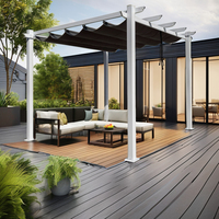 Auvent en polycarbonate blanc moderne de style européen E-shine, de haute qualité, résistant aux intempéries, en alliage d'aluminium, pour meubles d'extérieur