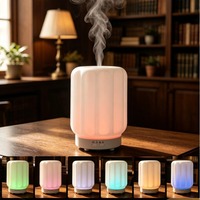Diffuseur d'huiles essentielles électrique USB, diffuseur d'arômes en verre fait main, humidificateur d'air en verre avec lumière LED